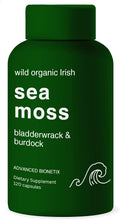 Advanced Bionetix Cápsulas de Musgo Marino Orgánico Irish Sea Moss con Bladderwrack y Bardana (120 Cápsulas)