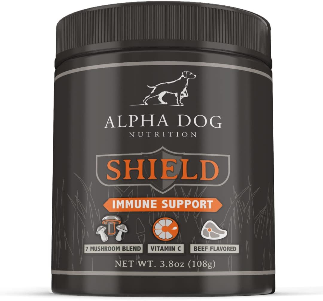 Shield Allergy Immune Support para Perros Pequeños - Complejo de 7 Setas Medicinales + Vitamina C - 54g
