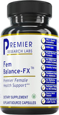 Premier Research Labs Fem Balance FX - Suplemento Dietético con Extracto Orgánico de Baya de Saúco, Cardo Mariano y Cúrcuma - 60 Cápsulas Vegetarianas