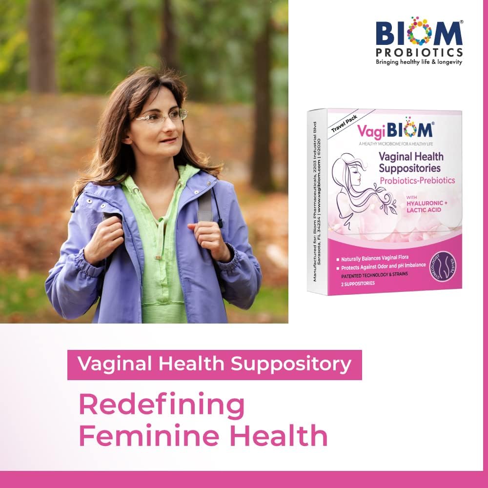 VagiBiom Óvulos Probióticos Pack de Viaje (2 unidades) – Equilibrio de la Flora Vaginal
