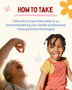 Krunchy Kids Vitamin D3 Gummies para Niños 2+ – Gomitas de Fresa con Ingredientes Limpios, Veganas y No-GMO, Bajo Índice Glucémico, 30 Unidades