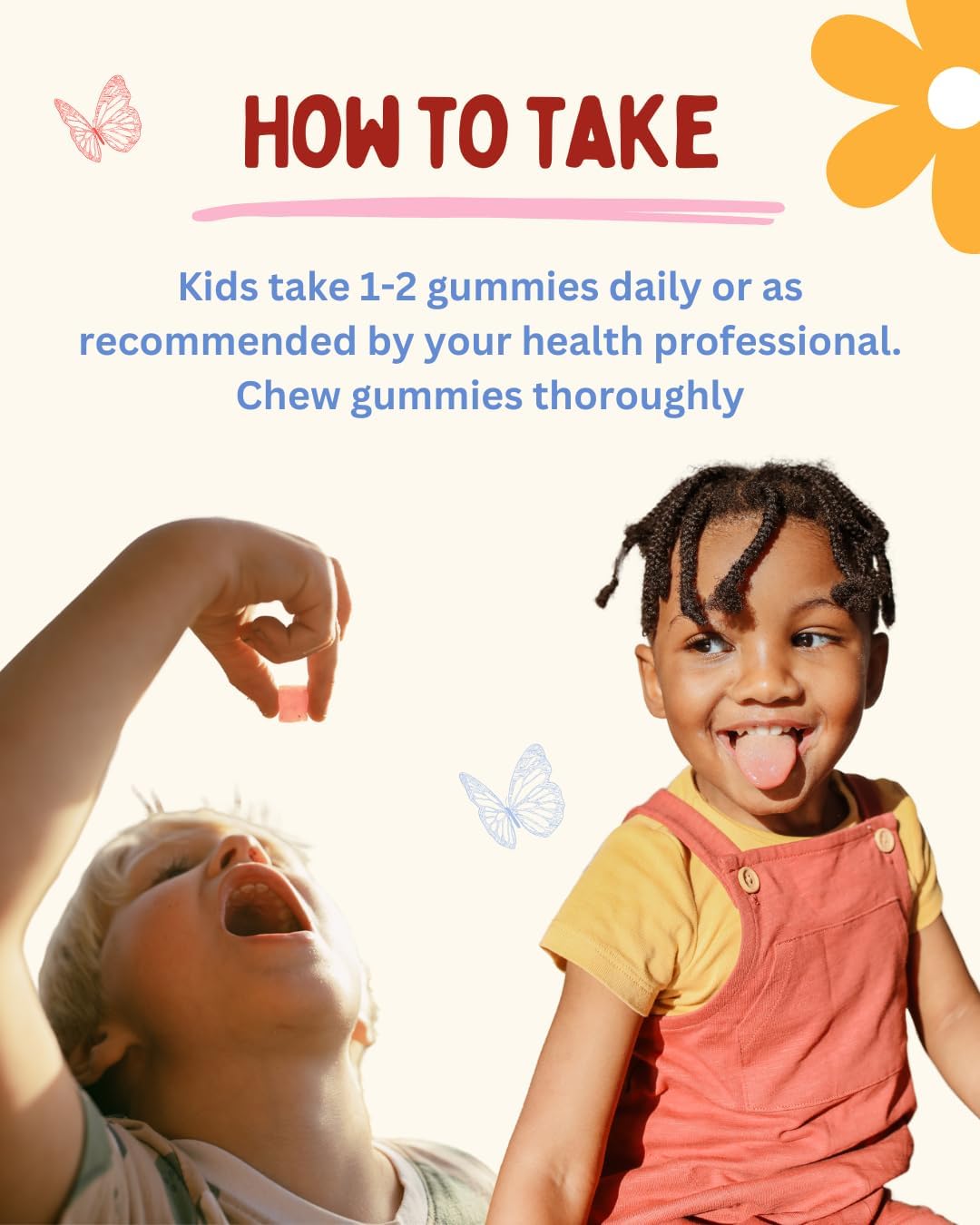Krunchy Kids Vitamin D3 Gummies para Niños 2+ – Gomitas de Fresa con Ingredientes Limpios, Veganas y No-GMO, Bajo Índice Glucémico, 30 Unidades