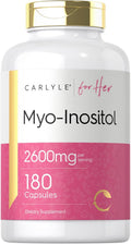 Carlyle Myo-Inositol 2600 mg - 180 Cápsulas - Suplemento para Mujer - No Transgénico, Sin Gluten