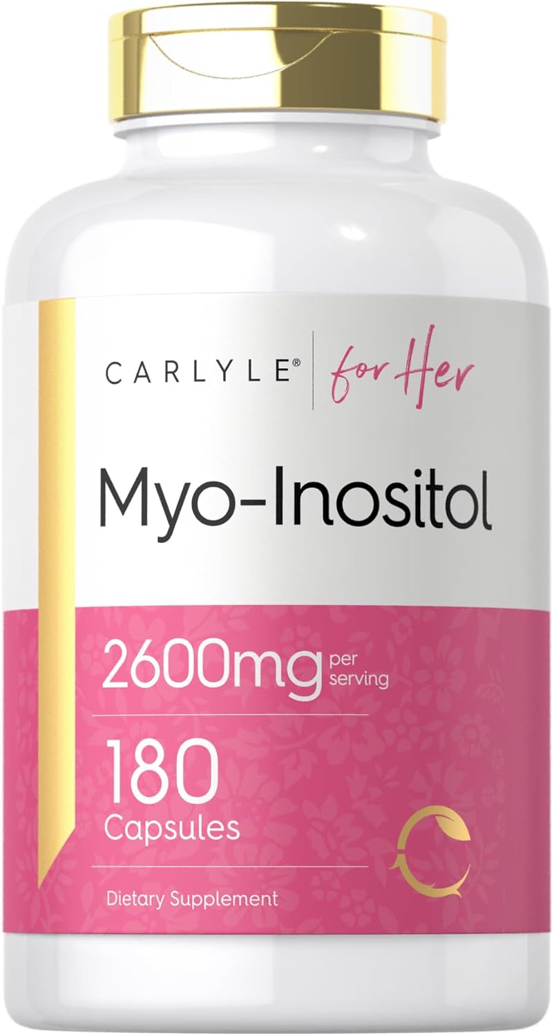 Carlyle Myo-Inositol 2600 mg - 180 Cápsulas - Suplemento para Mujer - No Transgénico, Sin Gluten
