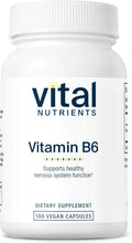 Vitamina B6 (Piridoxina HCl) 100 mg - 100 Cápsulas Veganas | Vital Nutrients