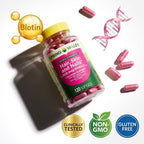 Spring Valley Extra Strength Biotina 5000 mcg - 120 Cápsulas Blandas para Cabello, Piel y Uñas