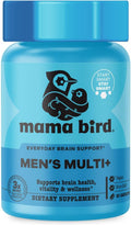 Mama Bird Men's Multi+ - Multivitamin for Men with Methylfolate, B6, B12, Organic Antioxidants & Herbs - 30 Capsules - Non-GMO, Vegan & Gluten-Free