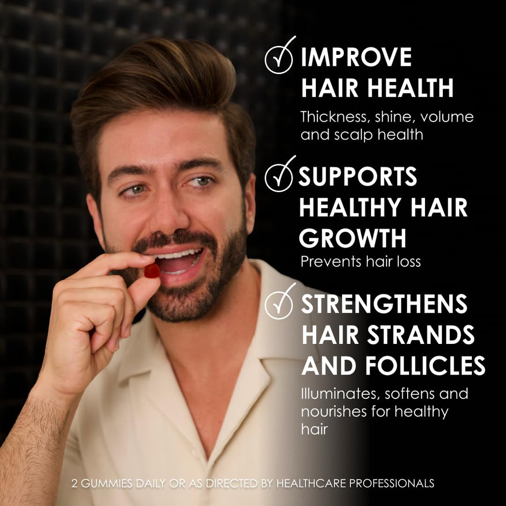 Gominolas de Biotina con Vitaminas C, D y E - Apoyo Nutricional para Cabello, Piel y Uñas