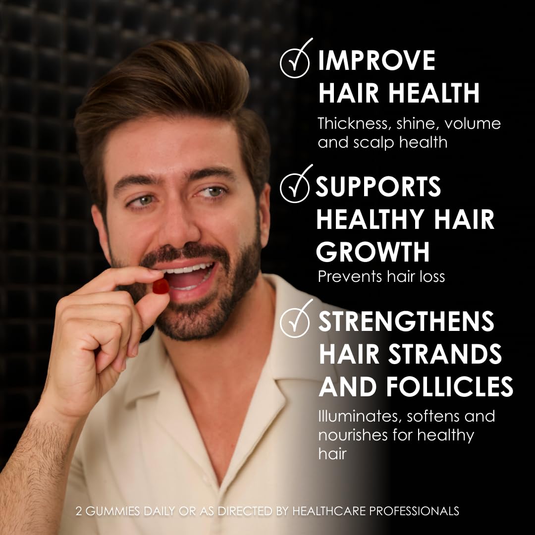 Gominolas de Biotina con Vitaminas C, D y E - Apoyo Nutricional para Cabello, Piel y Uñas