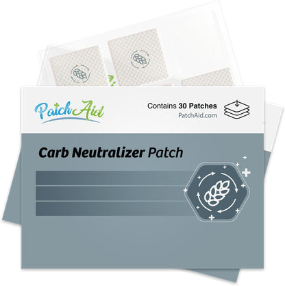 PatchAid Carb Neutralizer Patch 30-Day Supply – Libre de alérgenos comunes: Sin látex, lactosa, gluten ni azúcar. – Image 1