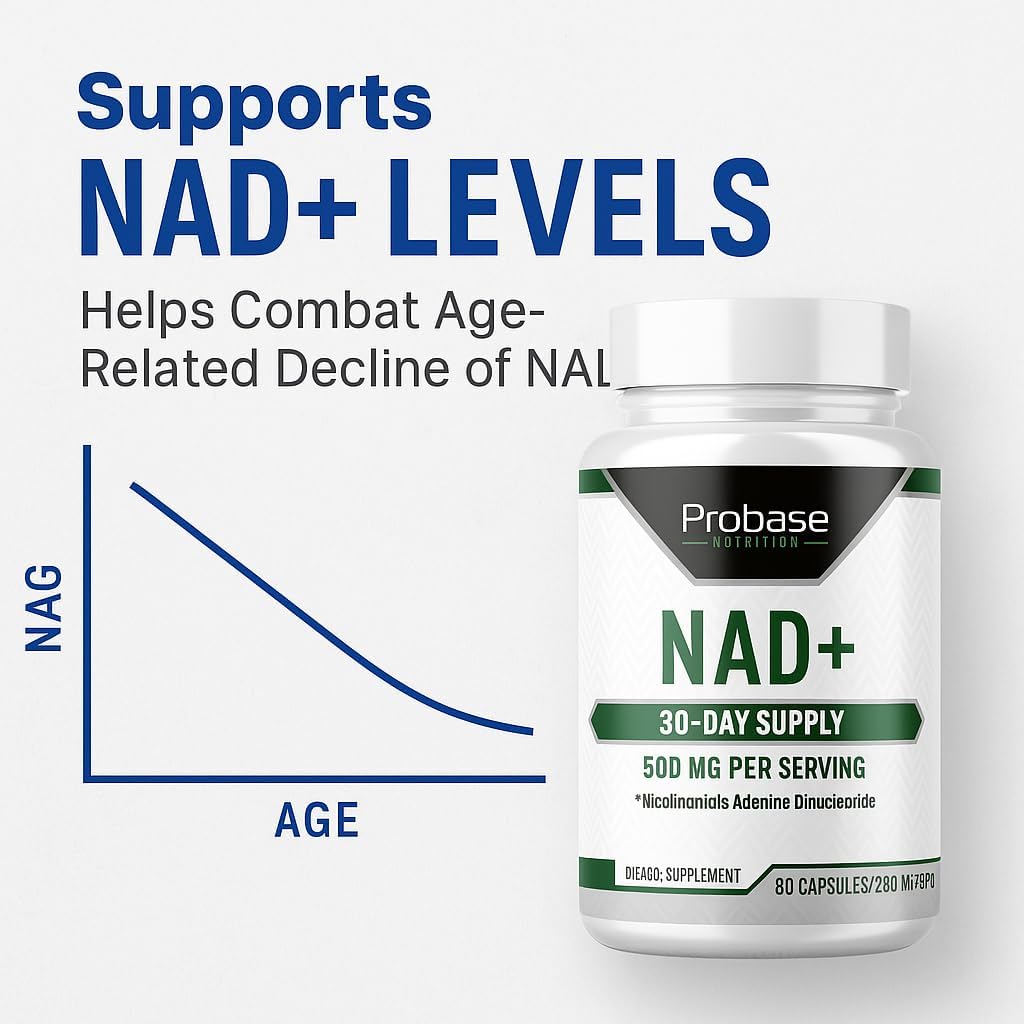 Probase Nutrition NAD Suplemento 500mg Alta Potencia - 30 Días