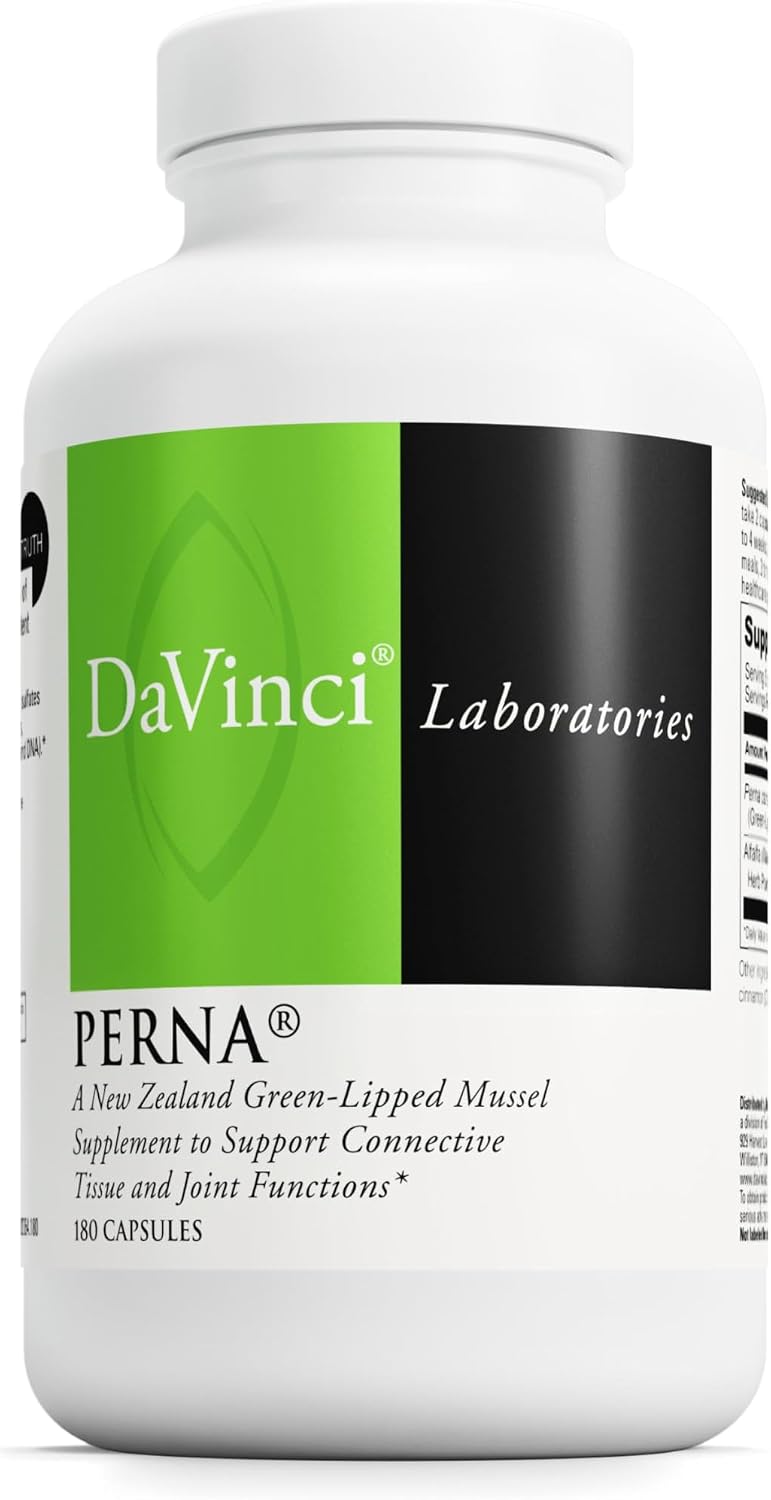 DAVINCI Labs Perna - Mejillón de Nueva Zelanda para Articulaciones, 180 Cápsulas