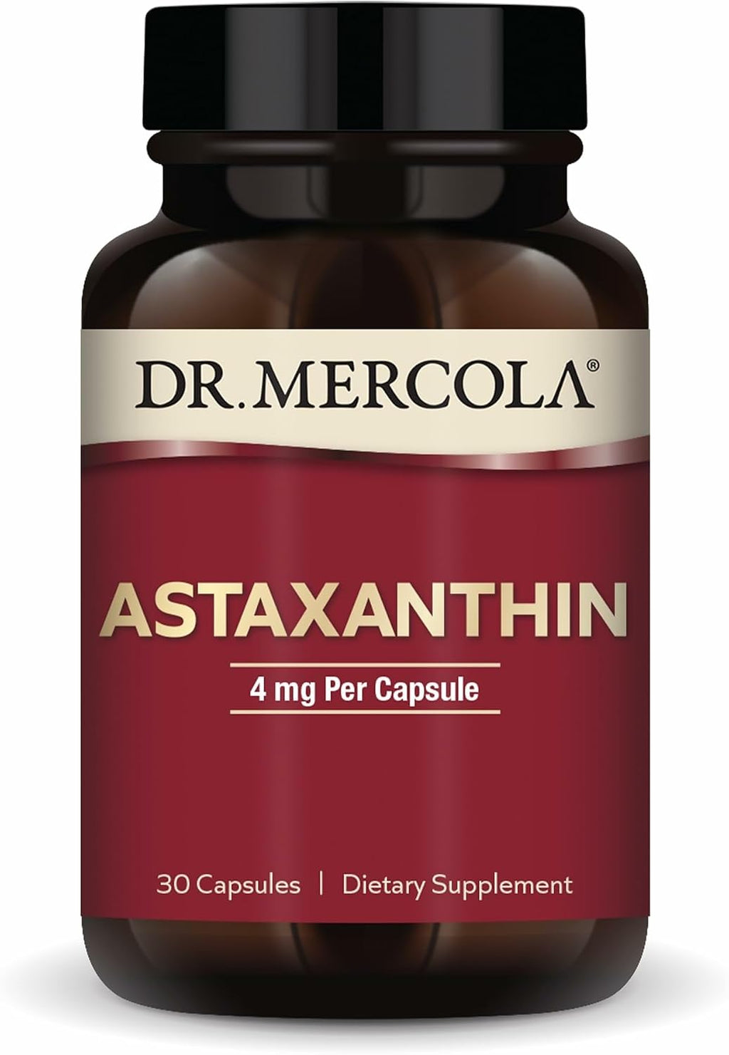 Dr. Mercola Astaxantina Orgánica - 4 mg, 30 Cápsulas