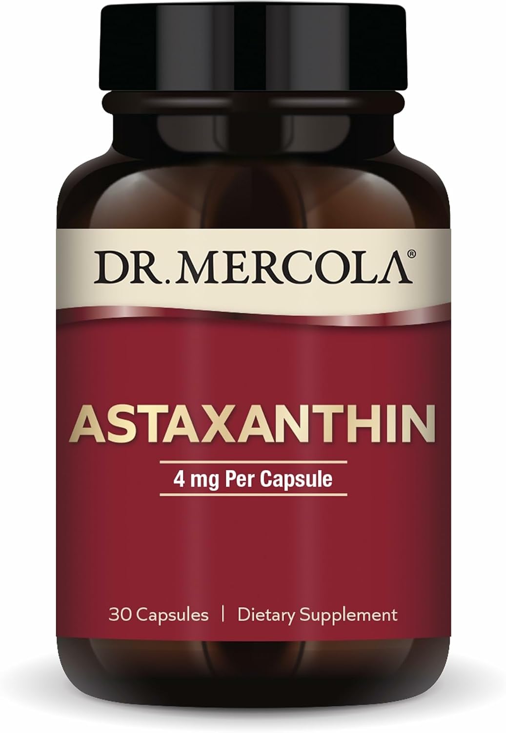 Dr. Mercola Astaxantina Orgánica - 4 mg, 30 Cápsulas