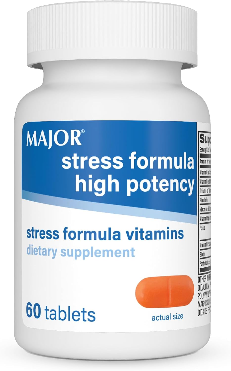 MAJOR Fórmula de Estrés - Complemento Alimenticio de Alta Potencia - 60 Comprimidos