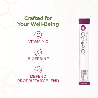 Youngevity CoreAO Stiks – Suplemento antioxidante con superalimentos, vitamina C, D3 y zinc, sabor a bayas, 30 sticks – Image 5