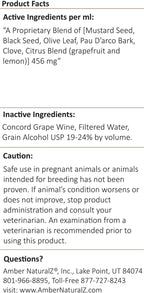 Amber NaturalZ Vibactra — Suplemento Herbal de Apoyo Inmunológico para Mascotas