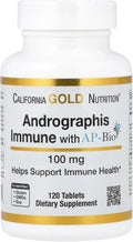 California Gold Nutrition Andrographis Immune Formula, con AP-Bio, Vitamina C y Zinc, 100 mg, 120 Comprimidos