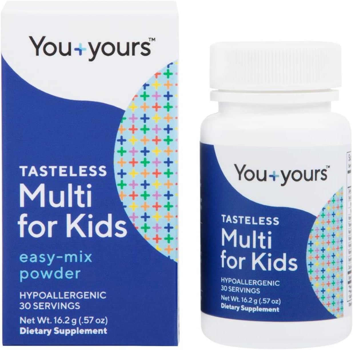 You+yours Multivitamínico en Polvo Sin Sabor para Niños y Bebés - Sin Azúcar, Edulcorantes, Sabores ni Conservantes. 30 Dosis.