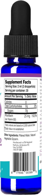 Life Solutions Suplemento de Vitamina B2 (Riboflavina)