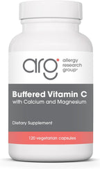 Allergy Research Group ARG Buffered Vitamin C - 1000 mg - Immune Support - Vegetarian Capsules - Hypoallergenic - 120 Capsules