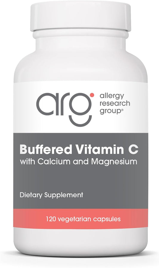 Allergy Research Group ARG Vitamina C Tamponada - 1000 mg - Apoyo Inmunológico - Cápsulas Vegetales - Hipoalergénico - 120 Cápsulas