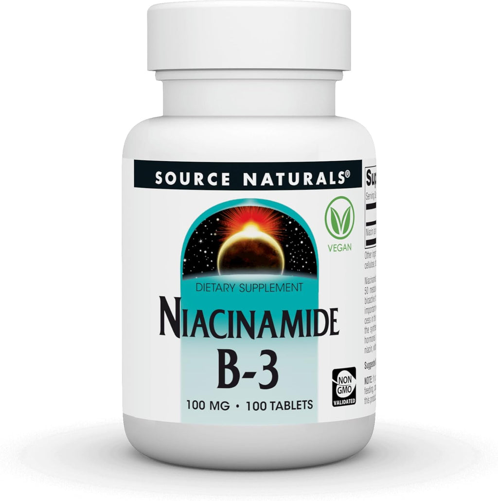 Source Naturals Niacinamida B-3, 100 mg, 100 Comprimidos