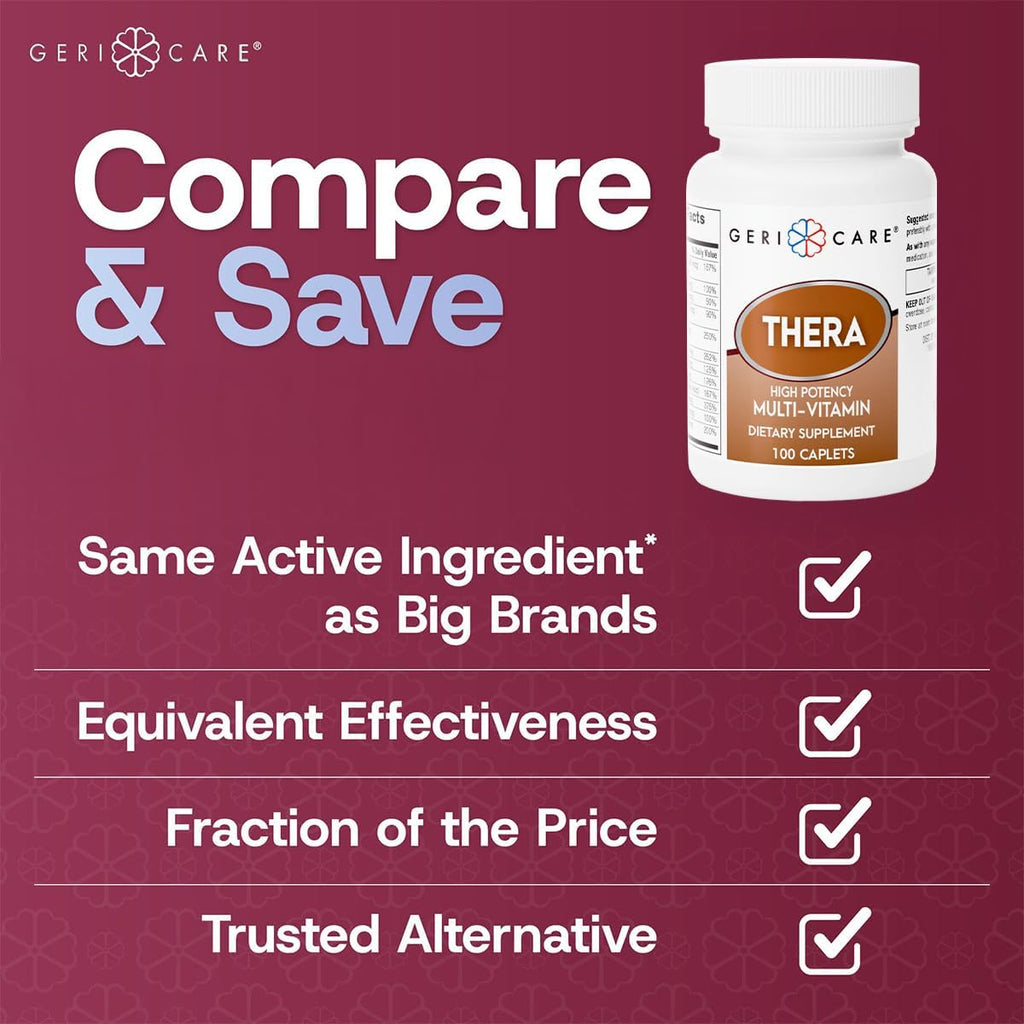 GeriCare Thera Multivitamínico de Alta Potencia, 100 Comprimidos