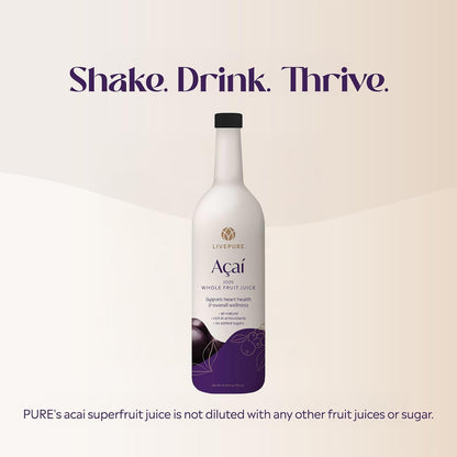 Pure 100% Acai Zumo de Superfruta (750 ml) – Vitaminas y minerales: El acai aporta pequeñas cantidades de vitamina – Image 7