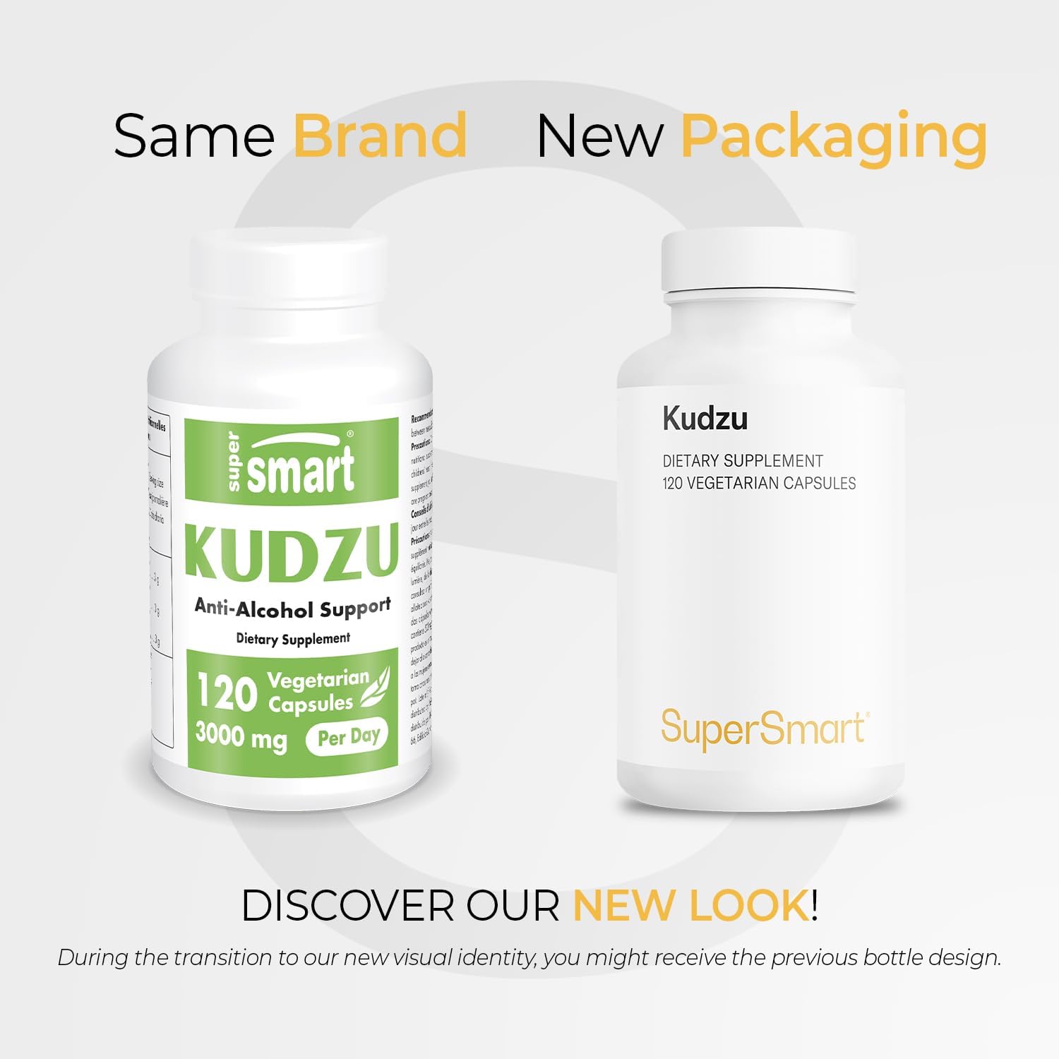 Supersmart - Kudzu Extract 500 mg Full Spectrum - 120 Vegetarian Capsules