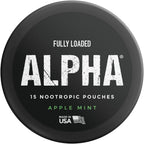 Fully Loaded Alpha Nootropic Pouches (Apple Mint) - 5 Latas - 15 Bolsitas por Lata