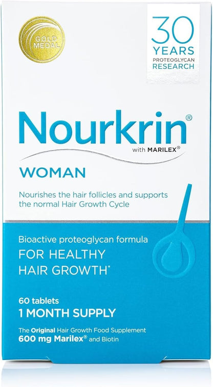 Nourkrin Woman - 60 Comprimidos (Paquete) – Apoyo al crecimiento normal: Sus nutrientes contribuyen al – Image 1