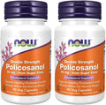 NOW Foods Policosanol Double Strength, 90 Vegetable Capsule (Pack of 2)