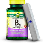 Spring Valley Vitamina B12 2500 mcg Comprimidos de Disolución Rápida Sabor Cereza, 120 Comprimidos