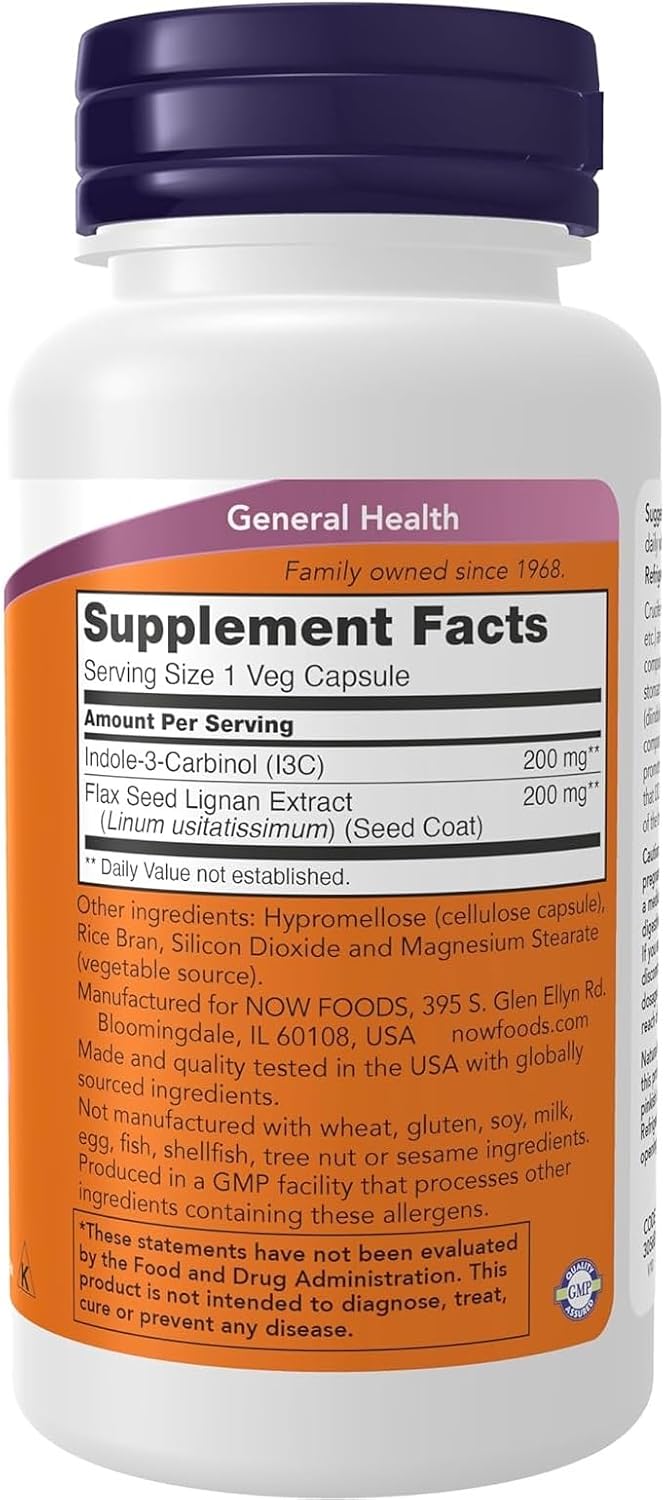Indol-3-Carbinol (I3C) 200 mg - 60 Cápsulas Vegetales x 2 Frascos