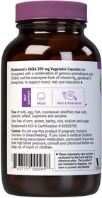BlueBonnet Nutrition GABA 500mg con Vitamina B6 (P5P) - 60 Cápsulas Vegetales