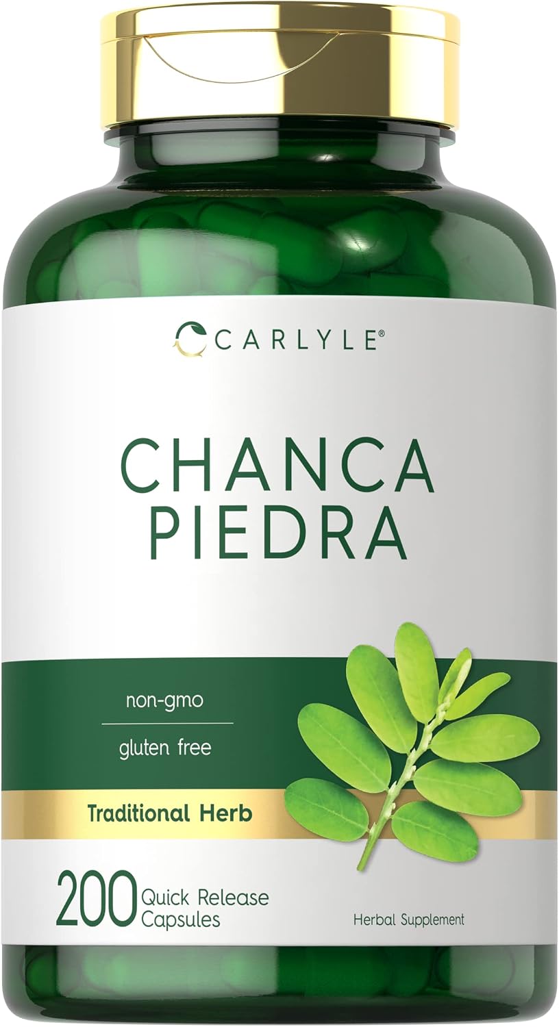 Carlyle Chanca Piedra Cápsulas | 500 mg | 200 Unidades | Hierba Tradicional | Sin Gluten y No-GMO
