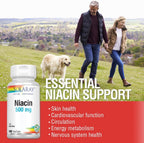 SOLARAY Niacin 500 mg - Vitamin B3 for Skin, Nervous System, and Circulation Health - 100 Capsules