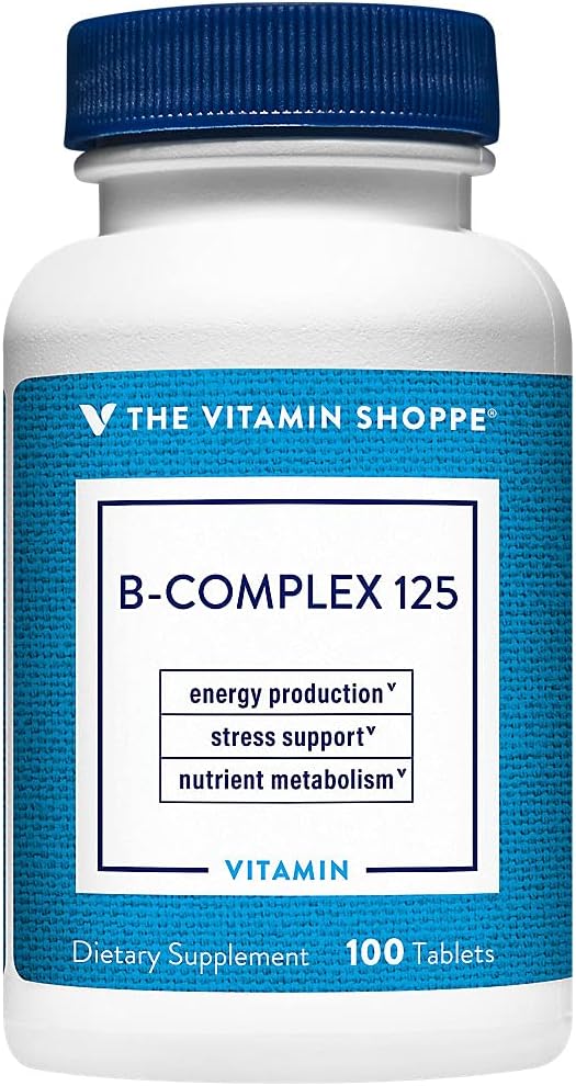 The Vitamin Shoppe Complejo B - Apoyo al Metabolismo Energético y Sistema Nervioso (100 Comprimidos)