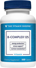 The Vitamin Shoppe Complejo B - Apoyo al Metabolismo Energético y Sistema Nervioso (100 Comprimidos)