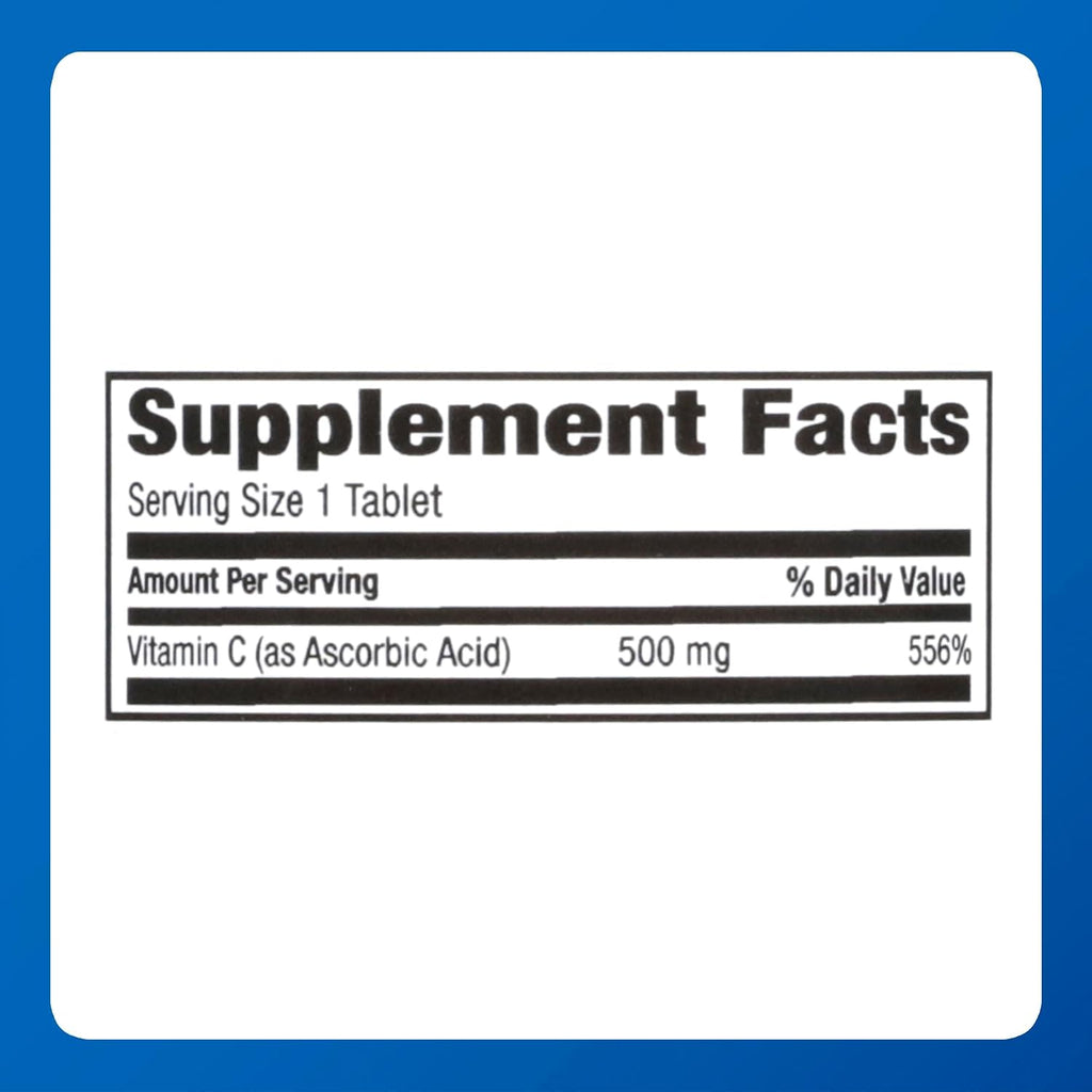 MAJOR Vitamina C-500 mg Ácido Ascórbico - 100 Comprimidos