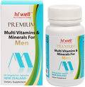 Hi Well Premium Multivitaminas y Minerales para Hombres, 60 Cápsulas Vegetales