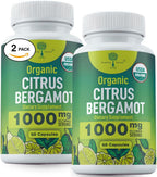 Complemento Orgánico de Bergamota Cítrica - 1000 mg - 120 Cápsulas
