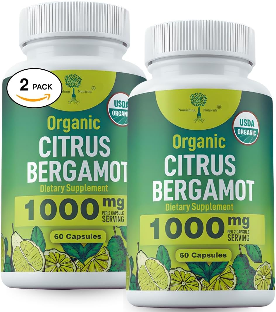 Complemento Orgánico de Bergamota Cítrica - 1000 mg - 120 Cápsulas