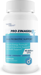 Pro Zinagra RX - Probiótico Masculino con Vitamina D y Zinc (40 mil millones de UFC)