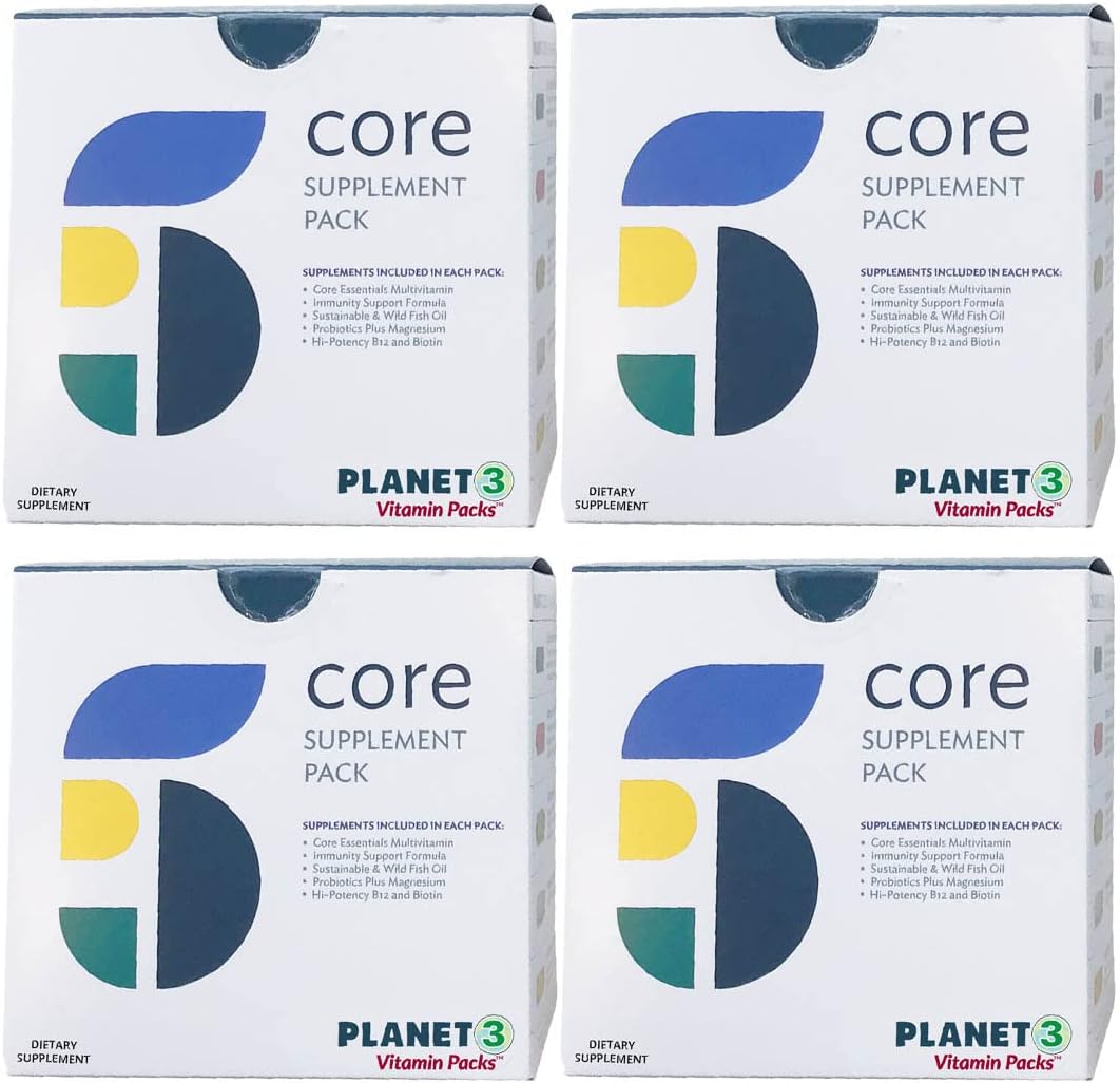 Planet 3 Vitamin Packs - Paquetes diarios de vitaminas para hombres y mujeres - 120 paquetes