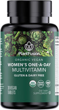 PlantFusion Multivitamínico Orgánico para Mujeres con Hierro - 30 Comprimidos Veganos
