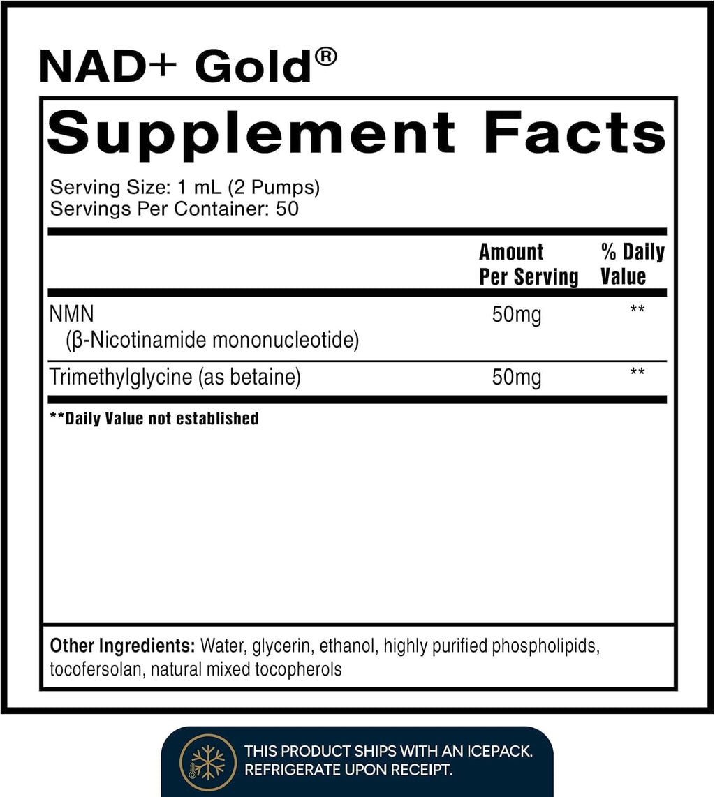 Quicksilver Scientific NAD+ Gold+ 50 ml