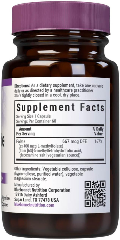 BlueBonnet Nutrition CellularActive – El folato contribuye a la síntesis normal de aminoácidos. – Image 2