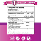 NEW AGE Colágeno con Biotina, Queratina, Saw Palmetto, Ácido Hialurónico, Vitamina E, Ácido Fólico, Semilla de Calabaza y MSM - 270 Cápsulas